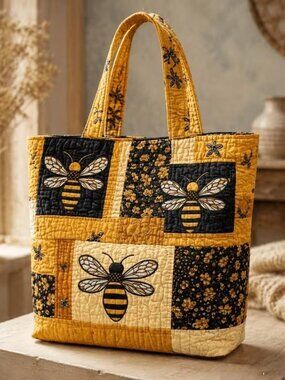 QUILTED BEE TOTE